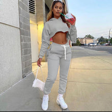  Heather Grey Cropped Set