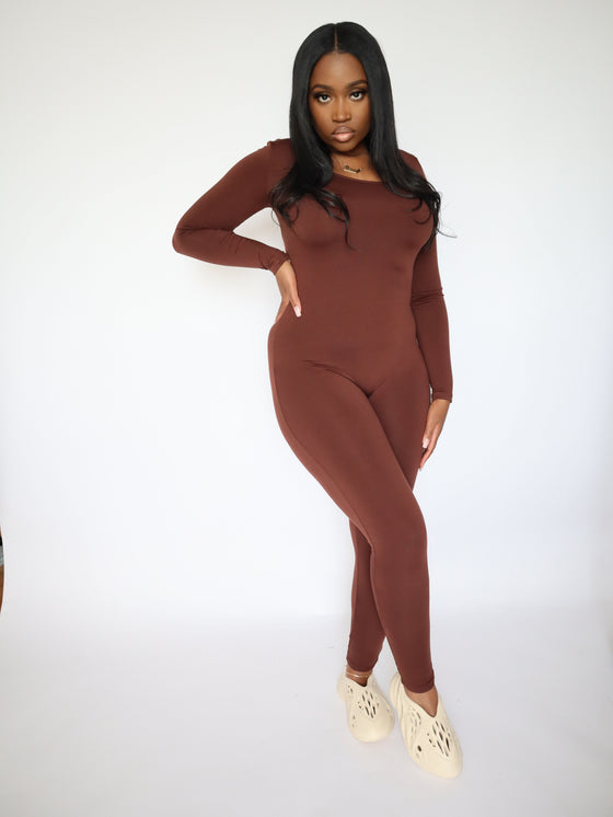 Snatched Jumpsuit Brown