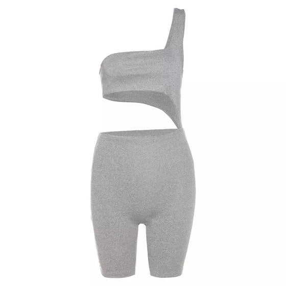 Cutout Romper Grey